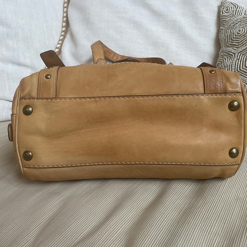 Rare Legacy Denim Lilly Satchel Turnlock Bag | Rainbow Legacy Lining, Vintage - Picture 6 of 13
